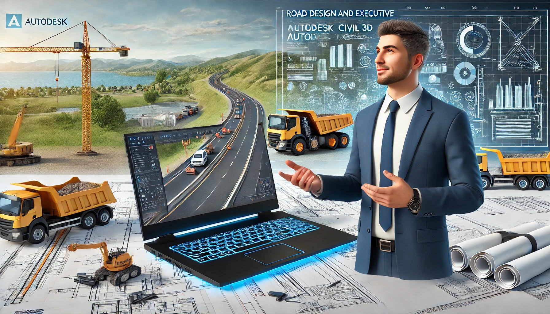 DALL·E 2025-01-04 02.03.42 - A horizontal banner advertisement for a course titled 'Road Design and Executive Project – Mexican Standards and Autodesk Civil 3D'. The scene is high.jpg